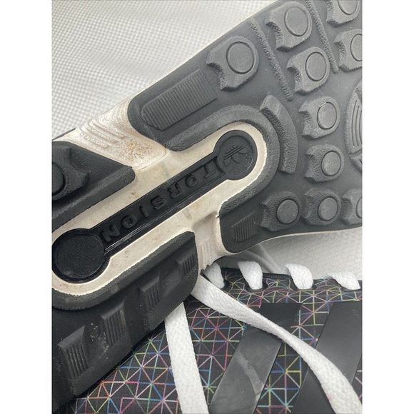 𝅺ADIDAS Mens ZF Flux Multicolor pattern graphic sneakers Black White US 10 EU44 - Picture 8 of 10